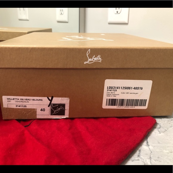 Christian Louboutin Willetta Grey Spike Booties 40 - Picture 5 of 8